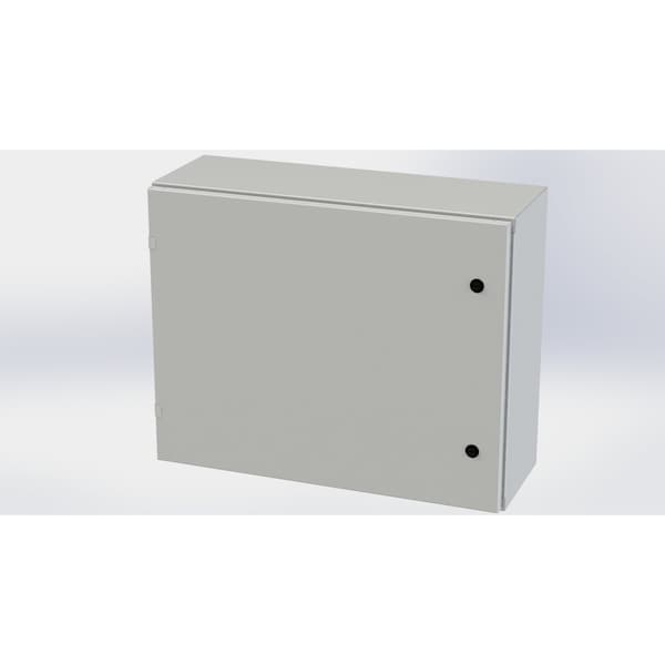 1/4 Turn Latch Electrical Enclosures, 24 in H, 10 in D, 30 in W, NEMA 3R, 4, 12, 13, Carbon Steel